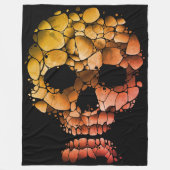 石のスカルユニーク – ロックインスパイアゴシック・アート フリースブランケット (正面)