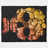 石のスカルユニーク – ロックインスパイアゴシック・アート フリースブランケット (正面(横))