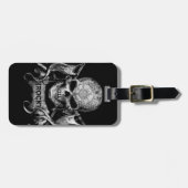 石のスカル ラゲッジタグ (正面横)