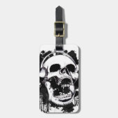 石のスカル ラゲッジタグ (正面縦)