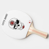 石のスカル 卓球ラケット (横)