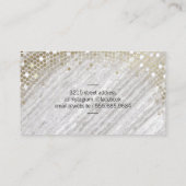 石のテクスチャシークインアクセント目の点滅 名刺 (裏面)