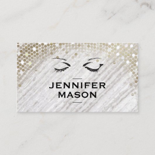 石のテクスチャシークインアクセント目の点滅 名刺 (正面)