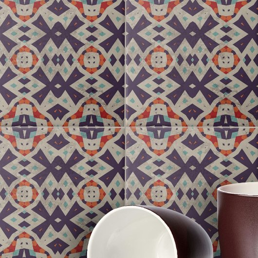 石のテクスチ動揺してャ民族モザイク幾何学的 タイル