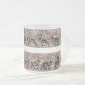 石のトナカイ フロストグラスマグカップ (正面右)