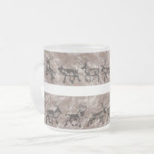 石のトナカイ フロストグラスマグカップ (正面左)