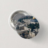 石のドーム、古い都市エルサレム、イスラエル共和国 缶バッジ (正面&裏面)