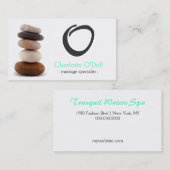 石のバランスをとるモノグラム 名刺 (正面/裏面)
