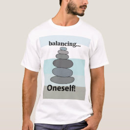 石のバランスを調整する石のスタッキング Tシャツ