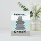 石のバランス ポストカード (スタンド正面)