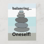 石のバランス ポストカード (正面)
