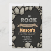 石のパーティの招待状を許可します 招待状 (正面)