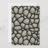 石のパーティの招待状を許可します 招待状 (裏面)