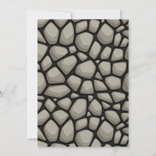 石のパーティの招待状を許可します 招待状 (裏面)