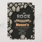 石のパーティの招待状を許可します 招待状 (正面/裏面)