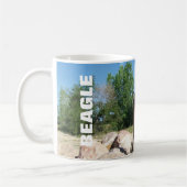 石のビーグル犬-たる製造人のビーグル犬のコーヒー・マグ コーヒーマグカップ (左)