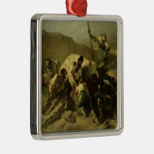 石のブロックの輸送 メタルオーナメント (右)