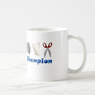 石のペーパーはさみのチャンピオン コーヒーマグカップ