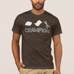 石のペーパーはさみのチャンピオン Tシャツ
