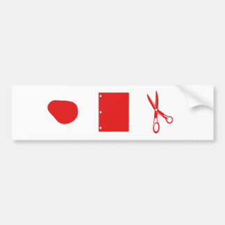 石のペーパーはさみ バンパーステッカー