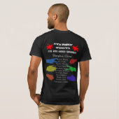 石のペーパーはさみ-世界の戦士 Tシャツ (裏面フル)