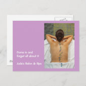 石のマッサージを受ける女性 ポストカード (正面/裏面)