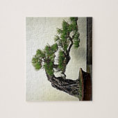 石のマツ盆栽の木上の根 ジグソーパズル (縦)
