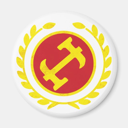 石のメイスンロゴ マグネット (正面)