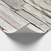 石のモダンレンガ壁のパターン背面 ラッピングペーパー (角)