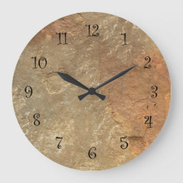 石のルックキッチンの壁掛け ラージ壁時計