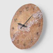 石のルックキッチンの壁掛け ラージ壁時計 (傾斜)