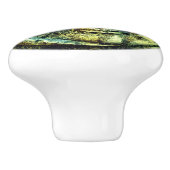 石のルックムーンと太陽顔三日月 セラミックノブ (側面)