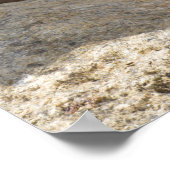 石の上に岩の水晶 ポスター (角)