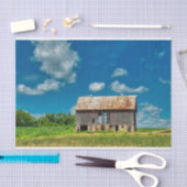 石の上に隔離された風化された納屋「スティルス」 薄葉紙 (クラフト)