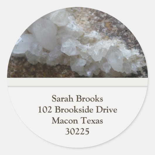 石の住所のシール ラウンドシール (正面)