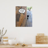 石の壁の後ろの探偵猫 / 父の日 ポスター (キッチン)