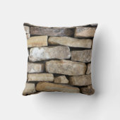 石の壁の積み上げ岩Youロックカスタム文字 クッション (裏面)