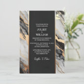 石の大理石を積み上げた純粋な自然結婚作業 招待状 (スタンド正面)