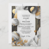 石の大理石を積み重ねた純粋天然結婚の作品 招待状 (正面)