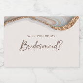 石の大理石瑪瑙の花嫁キャンドルラベル フードラベル (シングルラベル)