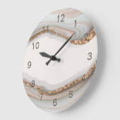 石の大理石瑪瑙 ラージ壁時計 (傾斜)