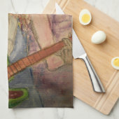 石の女の子 キッチンタオル (四つ折り)