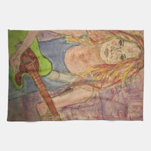 石の女の子 キッチンタオル (横)