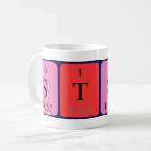 石の定期テーブル名のmag コーヒーマグカップ (正面左)