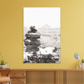 石の寺院 キャンバスプリント (インサイチュ (リビング))
