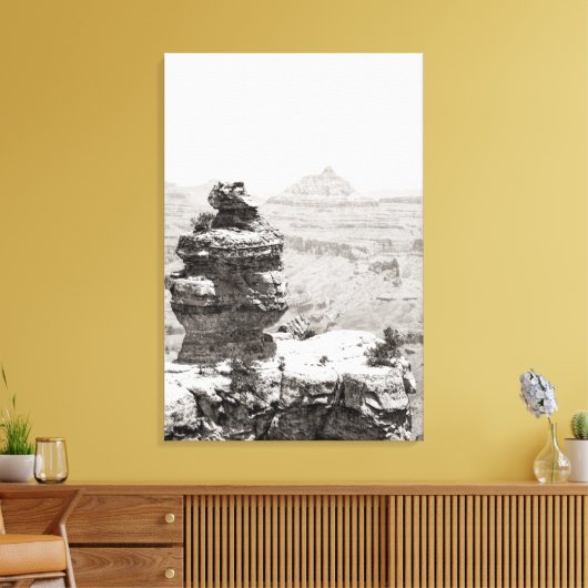 石の寺院 キャンバスプリント (インサイチュ (リビング))