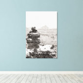 石の寺院 キャンバスプリント (インサイチュ (ウッドフロア))