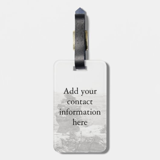 石の寺院 ラゲッジタグ (裏面縦)