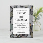 石の小石の自然結婚 招待状 (スタンド正面)