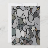 石の小石の自然結婚 招待状 (裏面)